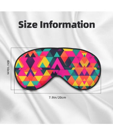 SSIMOO Colorful Triangle Print Eye Mask - Double-Sided Soft & Light Blocking for Better Sleep | International Shipping - Buy Online on GoSupps.com