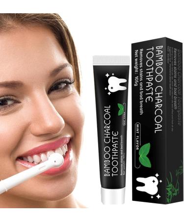 Fowybe Activated Carbon Toothpaste - Natural Bamboo Whitening Mint Flavor Stain Removal - Buy Online on GoSupps.com