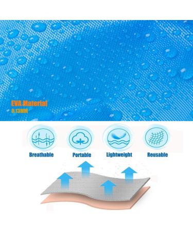 Makonus Kids Raincoat Pack of 2 - Reusable EVA Rain Poncho Jacket for Boys and Girls in Blue/Purple - Buy Online on GoSupps.com