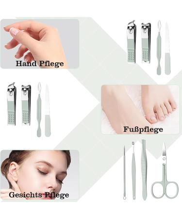 Manikure pedikure set 10 in 1 Edelstahl Professionelle Manik re Pedik re Set Nagelknipser Schere Grooming Kit - Buy Online on GoSupps.com