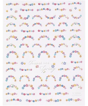 Fovolat Flower Stickers for Nails | French Style Flower Stickers Self-Adhesive - Spring Summer Flower Nail Design Manicure Tips Nail Decor Accessories for Home Salon - Buy Online on GoSupps.com