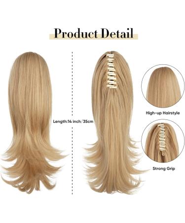 Ponytail Extensions Wavy False Pigtail With Elastic Band Horse Tail Synthetic Claw Clip In Ponytail Hair Extensions Hairpiece 14" Fake Blonde Hair for Women(Color:DIRTY BLONDE_14INCHES) 1 PC DIRTY BLONDE_14INCHES - Buy Online on GoSupps.com