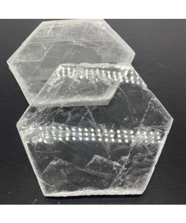 Crystal Natural Clear Gypsum Rhombus Shape Crystal Polished Stones Hand Carved Home Decoration Gifts Can be Used for JZIGTDEM