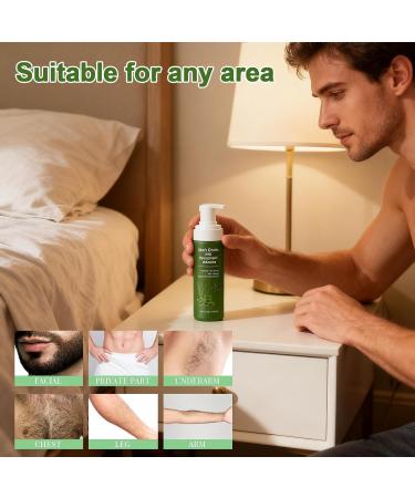  Generisch Men's Hair Removal Cream - 60 ml - Natural Hair Removal Cream for Men - For cheeks underarms arms legs thighs face bikini line - Buy Online on GoSupps.com