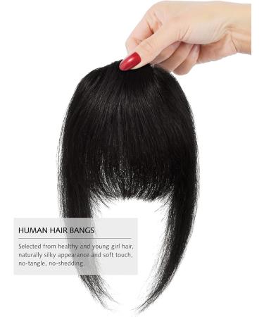YAMEL Natural Black Clip in Bangs Human Hair Extensions for Women - 1B# off Black - Buy Online on GoSupps.com