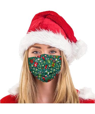 50PCS Christmas Adults Disposable Face_Mask 3-PLY Multi Pattern Printed Breathable_Dustproof with Elastic Earloop 50PCS Color-137 - Buy Online on GoSupps.com