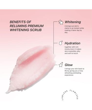 Relumins Premium Brightening Scrub - Intense Exfoliant with Glutathione Arbutin Rosehip & Kojic Acid for Radiant Skin - 400ml International Shipping - Buy Online on GoSupps.com