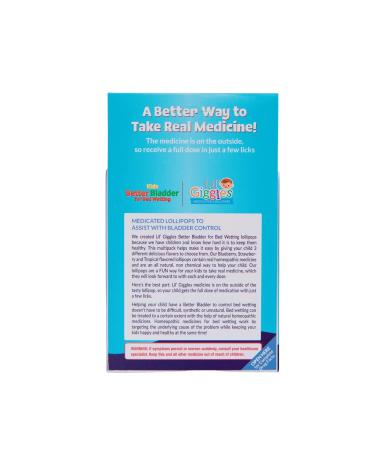 Buy Lil Giggles Kids Medicated Lollipops - Homeopathic Solution for Bedwetting - 12 CT - Blueberry Strawberry & Tropical Flavors - Buy Online on GoSupps.com