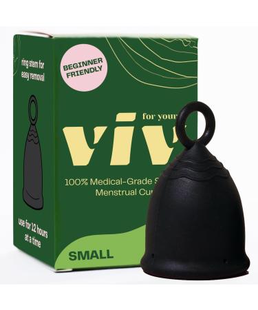 VIV for your V Menstruation cup - small - safe comfortable easy -to -use alternative to tampons and tying - soft flexible reusable medical silicone period cup - Buy Online on GoSupps.com