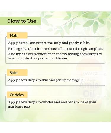 Savage Organics Organic Amla Oil - 100% Pure Cold Pressed Hair & Beard Oil - Indian Gooseberry for Hair Growth & Scalp - 2oz or 4oz Glass Bottle - Buy Online on GoSupps.com