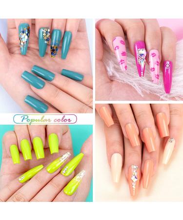 Psampa Gel Nail Polish Kit with 36W LED Dryer Lamp - 5 Color Starter Set for DIY Gel Nails - Base & Top Coat Included - Neon Light Designs - Perfect Gifts for Women - Buy Online on GoSupps.com