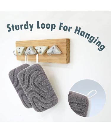 Dual-Texture Exfoliating Shower Sponge for Men and Women - Body Scrubber and Loofah Sponge - 1pc - Buy Online on GoSupps.com