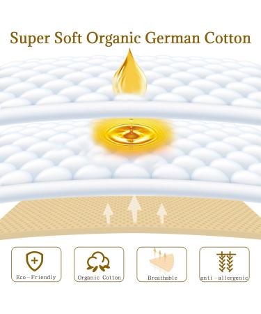 4 Piece Reusable Castor Oil Pack Wrap - Biobaumwolle Elastic Plus Size for Belly Stomach Neck Back & Breast | International Shipping - Buy Online on GoSupps.com