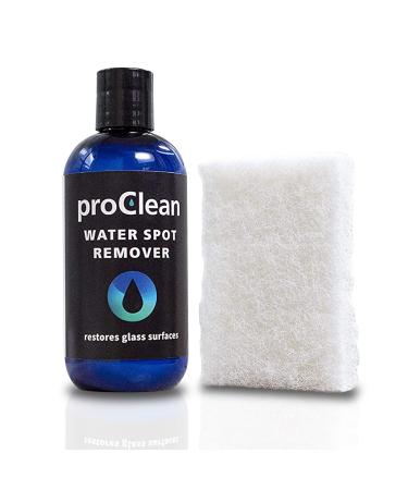 GlasWeld ProClean Hard Water Spot Remover Kit for Water Spots on Glass Metal & More - Includes Applicator Pad - Water Stain Remover for Glass Shower Door Cleaner & Car Window