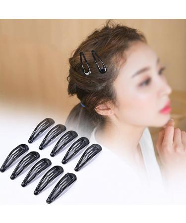 Black Metal Snap Hair Clips Set | Mini Slipproof Hair Clips for Kids - Perfect for Ponytails & Everyday Use - Buy Online on GoSupps.com
