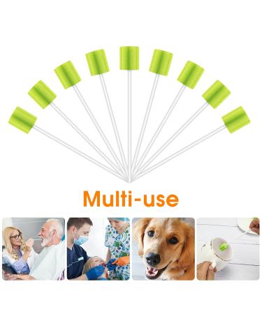 300 Pcs Unflavored Sterile Oral Swabs for Mouth Cleaning - Individually Wrapped (Green) - Buy Online on GoSupps.com