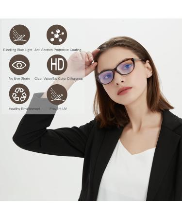 EYEURL 4 Pack Cat Eye Reading Glasses for Women - Blue Light Blocking Lightweight UV Fashion Eyeglasses +1.50 Anti Eyestrain - 1.5x Magnification Mix Color Set - Buy Online on GoSupps.com