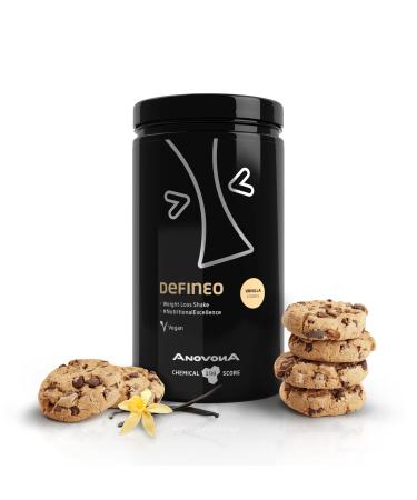 Anovona Defineo Weight Loss Shake 100% vegan - delicious protein shake for losing weight ideal as a meal set innovative weight loss Shake including vitamins and minerals |Vanilla cookie vanilla biscuit 560 g (1 Pack)