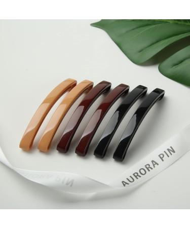 Large Plastic Dome Hair Barrettes Clips Set - 18 Colored Pieces for Girls & Women with Thick Hair - Korean Styling Accessories for Half Updo & Ponytail - Buy Online on GoSupps.com