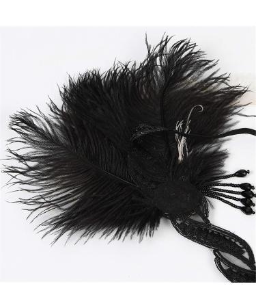 Art Deco 1920s Flapper Headband with Feather, Gatsby Costume Peacock Hair Accessory - Style 63 - Buy Online on GoSupps.com