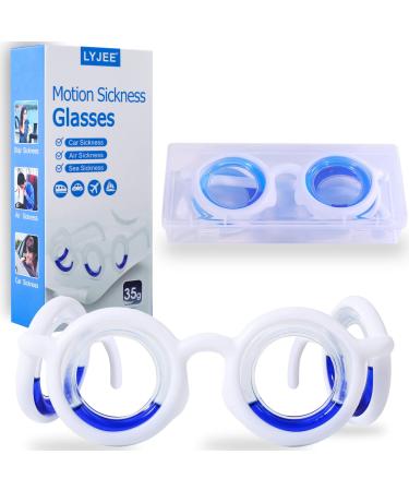 LYJEE Motion Sickness Glasses Nausea Relief Glasses for Car Sickness Anti Vertigo Sickness Glasses for Adults or Kids