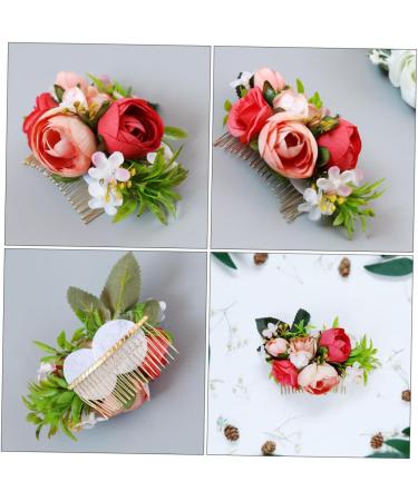 FRCOLOR 1pc Wedding Hair Accessories Hair Comb for Women Bridal Hair Flower Hair Clips for Women Hair Barrettes for Women Tiara The Flowers Artificial Flower Simulated Silk Flowers Bride - Buy Online on GoSupps.com