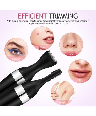 ULTECHNOVO Personal Trimmer Set - Hygienic Grooming for Men & Women | Rinseable Interchangeable Heads for Eyebrows Nose Ears & More | Black - Buy Online on GoSupps.com
