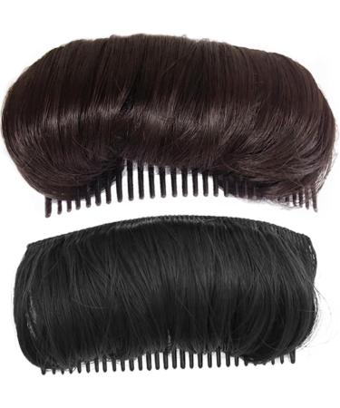 Invisible Fluffy Hair Pad for Short Long Hair Natural Hair Bump Clip for Volume DIY Heighten Hair Bump Breathable Hair Puff for Women Girls Black - Buy Online on GoSupps.com
