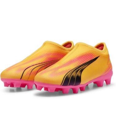 PUMA Unisex Kids Ultra Match Ll FG/AG Jr Soccer Shoe - 34 EU Sun Stream/Puma Black/Sunset Glow - Best for International Shipping - Buy Online on GoSupps.com