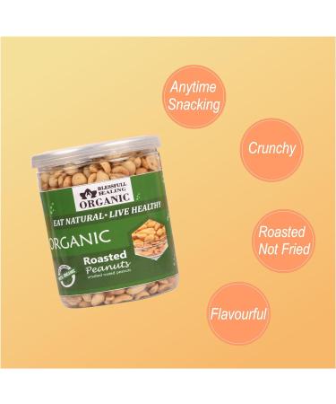 Blessfull Healing Organic Natural Vegan Unsalted Roasted Peanuts Crunchy Healthy Snacks 250 Gram - Buy Online on GoSupps.com