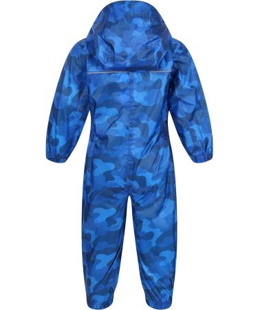 Regatta Kids Puddle Iv All-in-One Suit 12-18 Oxford Blue Camo - Unisex | Waterproof Outerwear - Buy Online on GoSupps.com