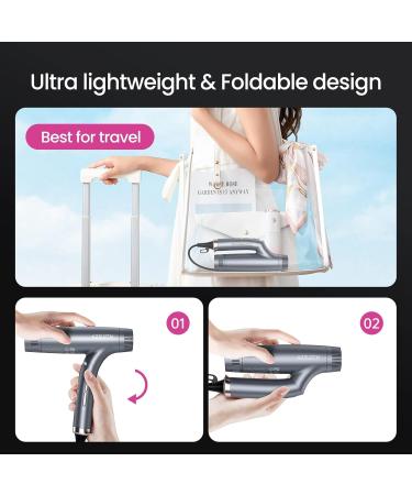 Professional High Speed Ionic Hair Dryer | Lightweight Low Noise Brushless Motor Auto-Clean Foldable - Shop Internationally - Buy Online on GoSupps.com