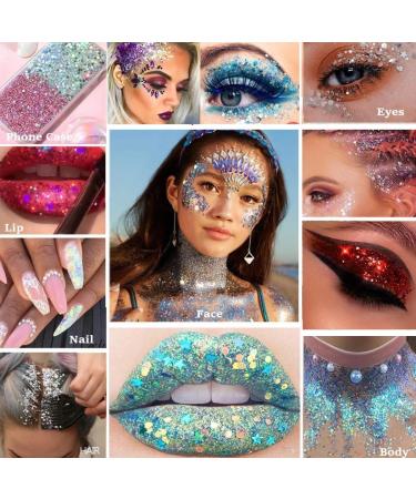  KARLOR 12 Pack Glitter Glow in the Dark Glitter Gel Glitter Glitter Face Glitter Glitter Self Adhesive Glow in the Dark for Eyes and Hair - Buy Online on GoSupps.com