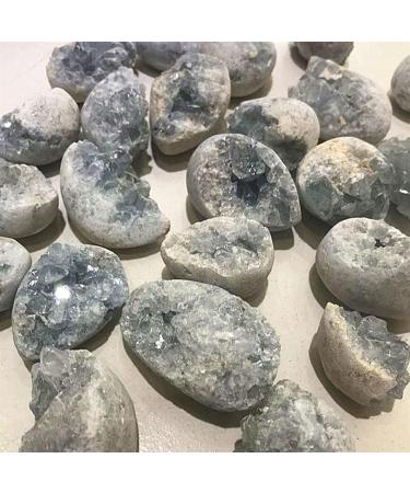 1PC Random Natural Raw Blue Celestite Quartz Crystal Cluster Stones Specimen Home Decoration Crafts Ornament Druzy Geode FZUGEDRLI (Size : 1pc Random 20 50g) - Buy Online on GoSupps.com