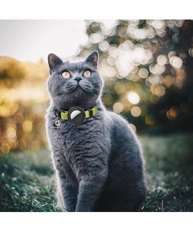 Adjustable AirTag Cat Collar with Bell | Sturdy Buckle | Yellow - Buy Online on GoSupps.com