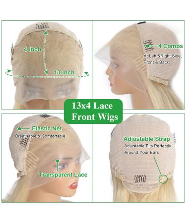 Meddale 613 Blonde Bob Wig Human Hair 13x4 HD Transparent 180% Density Pre Plucked Lace Front Wig for Women - 10 Inch - Buy Online on GoSupps.com
