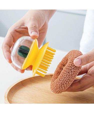 Steel Scrubber for Kitchens Bathroom Handle Stainless Steel Sponge Wire Metal Scrubber Kitchen Dish Scrub Pad Wire Ball Cleaning Ball Dark Green - Buy Online on GoSupps.com