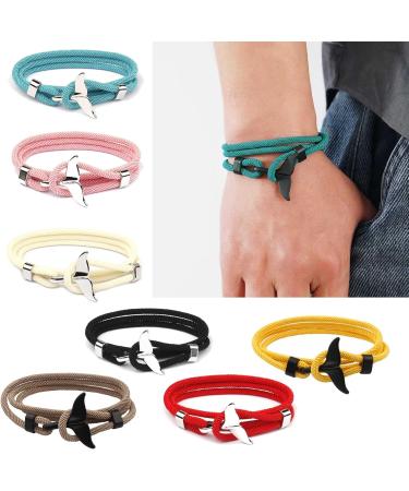 Shop OralGos Multilayer Milan Viking Bracelet & Whale Tail Bracelet for Men | Beach Jewelry in Blue - International Shipping Available - Buy Online on GoSupps.com