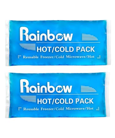 Gel Ice Packs for Injuries Reusable Gel Hot Cold Pack for Injuries (2 Pack)- Gel Ice Packs for Head Neck Knee Elbow Wrist Foot Pain Relief - Flexible Cold Pack for Breast Surgery  Strain  migraine 2 Count (Pack of 1) 2 s...