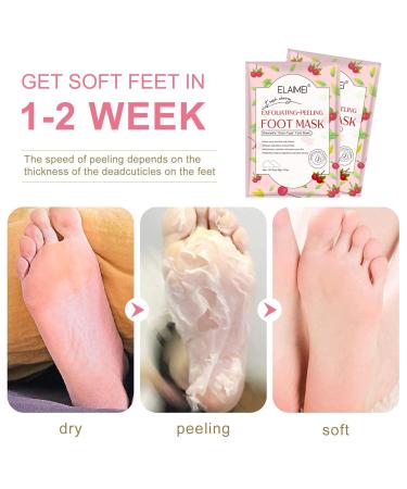 Effective Foot Peel Mask Socks - Remove Callus & Dead Skin - 2 Pairs Aloe Foot Mask for Men & Women - Buy Online on GoSupps.com