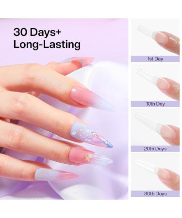 Morovan Solid Gel Nail Glue - 20ML Strong Clear Gel for Press-Ons Acrylic Nails & UV Nail Extensions - Buy Online on GoSupps.com