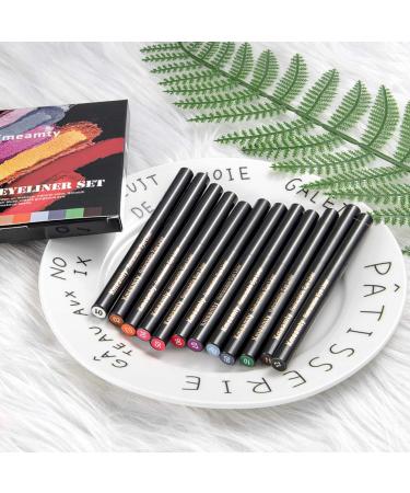 Kmeamty Gel Eye Liner Pencil Set - 12 Vibrant Colors for Long-Lasting and Smooth Application - Vegan and Cruelty-Free - Buy Online on GoSupps.com