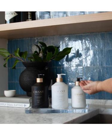 L AVANT Collective Luxury Home Essentials Bundle | High-Performing Dish Soap Hand Soap Multipurpose Cleaner Scrub Brush Lucite Tray | Eco-Friendly Fresh Linen - Buy Online on GoSupps.com