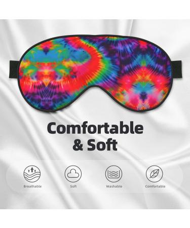 SSIMOO Colorful Tie Dye Eye Mask - Double-Sided Soft & Light Blocking for Quality Sleep - International Shipping - Buy Online on GoSupps.com