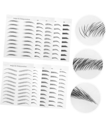Housoutil 10 Sheets Imitation Eco Eyebrow Sticker Stickers Natural Sticker False Eyebrows Cosmetics Make up 3d 21.5X14cm Black - Buy Online on GoSupps.com