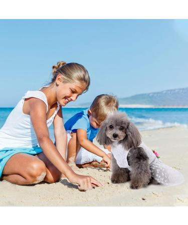 Shop Petcute Elegant Bowknot Dog Dress - Summer Tutu Fashion for Small Dogs | Beautiful Flower Wedding Lace Clothing - Buy Online on GoSupps.com