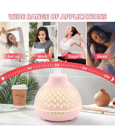 SPLITSKY 400ML Essential Oil Diffuser with Remote Control - Pink Nebulizer for Aromatherapy and Air Humidification - Buy Online on GoSupps.com