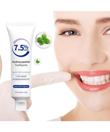 7.5% Nano Hydroxyapatite Toothpaste White Tooth Repair Fluoride-Free with Phytate Lysozyme Nicotinamide Mint Fragrance 120g 3 Pack - Buy Online on GoSupps.com