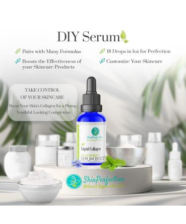 Liquid Collagen Peptides Serum Booster for Face - Elasticity & Firming Marine Collagen for Skin Perfection Mix with Hyaluronic Acid 0.5 oz - Buy Online on GoSupps.com