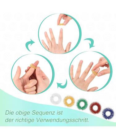 Tonyg-P 12-Piece Massage Ring Set | Acupressure Rings for Stress Relief & Relaxation | Anti-Stress Finger Massagers for Adults & Adolescents | International Shipping Available - Buy Online on GoSupps.com